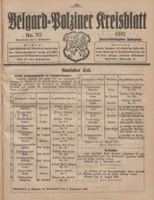 Belgard-Polziner Kreisblatt, 1927, Nr 70