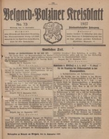 Belgard-Polziner Kreisblatt, 1927, Nr 73