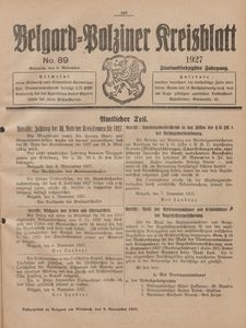 Belgard-Polziner Kreisblatt, 1927, Nr 89