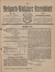 Belgard-Polziner Kreisblatt, 1927, Nr 91