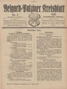 Belgard-Polziner Kreisblatt, 1923, Nr 3