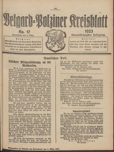 Belgard-Polziner Kreisblatt, 1923, Nr 17