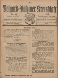 Belgard-Polziner Kreisblatt, 1923, Nr 19