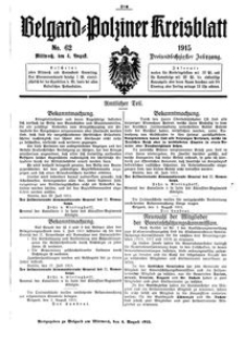Belgard-Polziner Kreisblatt, 1915, Nr 62