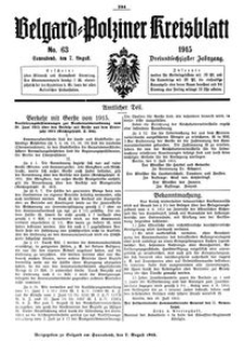 Belgard-Polziner Kreisblatt, 1915, Nr 63