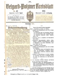 Belgard-Polziner Kreisblatt, 1915, Nr 67