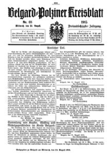 Belgard-Polziner Kreisblatt, 1915, Nr 68
