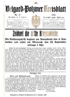 Belgard-Polziner Kreisblatt, 1915, Nr 71