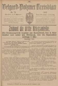 Belgard-Polziner Kreisblatt, 1915, Nr 73
