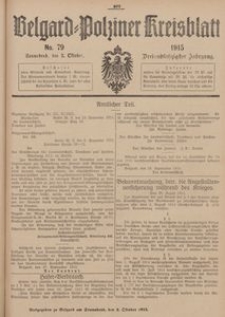 Belgard-Polziner Kreisblatt, 1915, Nr 79