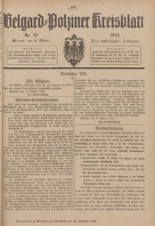 Belgard-Polziner Kreisblatt, 1915, Nr 82