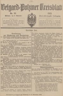 Belgard-Polziner Kreisblatt, 1915, Nr 88