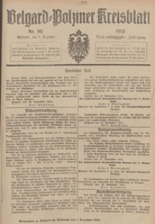 Belgard-Polziner Kreisblatt, 1915, Nr 96
