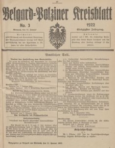 Belgard-Polziner Kreisblatt, 1922, Nr 3