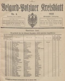 Belgard-Polziner Kreisblatt, 1922, Nr 4