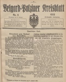 Belgard-Polziner Kreisblatt, 1922, Nr 6