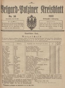 Belgard-Polziner Kreisblatt, 1922, Nr 38