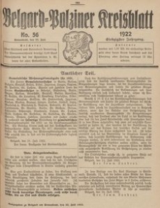Belgard-Polziner Kreisblatt, 1922, Nr 56