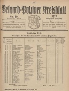 Belgard-Polziner Kreisblatt, 1922, Nr 60