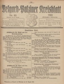 Belgard-Polziner Kreisblatt, 1922, Nr 63