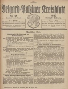 Belgard-Polziner Kreisblatt, 1922, Nr 64