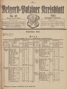 Belgard-Polziner Kreisblatt, 1922, Nr 67