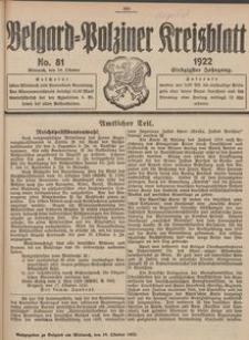 Belgard-Polziner Kreisblatt, 1922, Nr 81