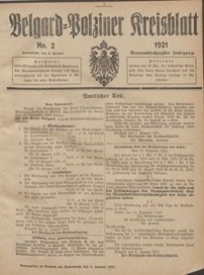 Belgard-Polziner Kreisblatt, 1921, Nr 2