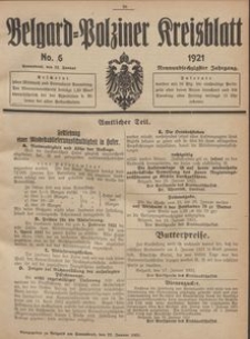 Belgard-Polziner Kreisblatt, 1921, Nr 6