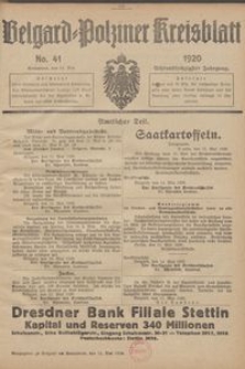 Belgard-Polziner Kreisblatt, 1920, Nr 41