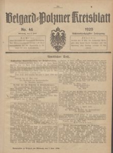 Belgard-Polziner Kreisblatt, 1920, Nr 46