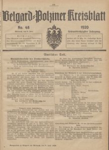 Belgard-Polziner Kreisblatt, 1920, Nr 48