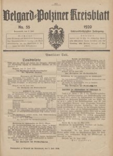 Belgard-Polziner Kreisblatt, 1920, Nr 55