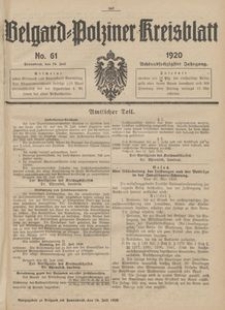 Belgard-Polziner Kreisblatt, 1920, Nr 61