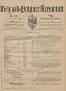 Belgard-Polziner Kreisblatt, 1920, Nr 69