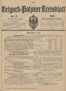 Belgard-Polziner Kreisblatt, 1920, Nr 71