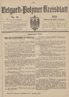 Belgard-Polziner Kreisblatt, 1920, Nr 76