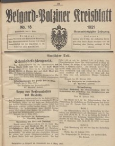 Belgard-Polziner Kreisblatt, 1921, Nr 18