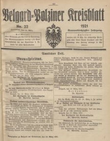 Belgard-Polziner Kreisblatt, 1921, Nr 22