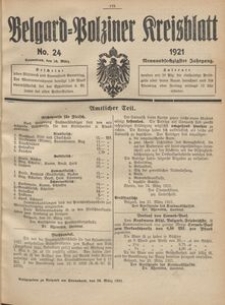 Belgard-Polziner Kreisblatt, 1921, Nr 24