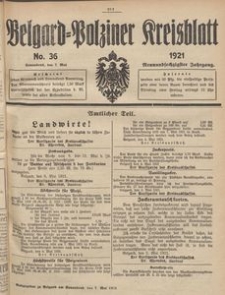 Belgard-Polziner Kreisblatt, 1921, Nr 36