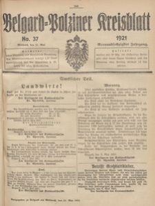 Belgard-Polziner Kreisblatt, 1921, Nr 37