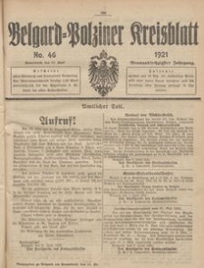 Belgard-Polziner Kreisblatt, 1921, Nr 46