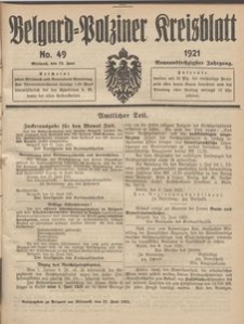 Belgard-Polziner Kreisblatt, 1921, Nr 49