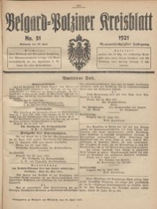 Belgard-Polziner Kreisblatt, 1921, Nr 51