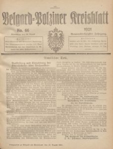 Belgard-Polziner Kreisblatt, 1921, Nr 66