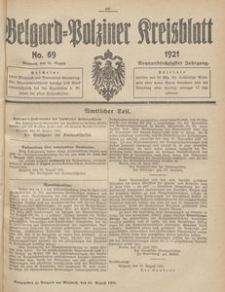 Belgard-Polziner Kreisblatt, 1921, Nr 69
