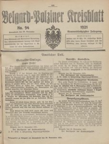 Belgard-Polziner Kreisblatt, 1921, Nr 94