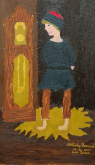 Remus wpatrzony w zegar