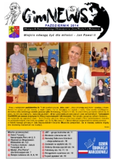 GimNEWS. Miesięcznik Samorządowego Gimnazjum im. Jana Pawła II w Bolszewie, 2014, październik